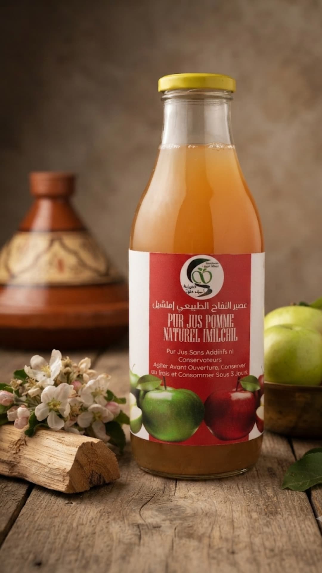Pur Jus de Pomme Naturel d’Imilchil